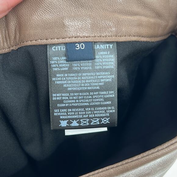 Citizens of Humanity Beverly Slouch Boot Leather Trouser - Brown - 30 - NWT - Picture 6 of 11